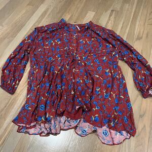 Free People Long Sleeve Mini Dress in Size Small